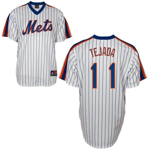 Ruben Tejada #11 MLB Jersey-New York Mets Men's Authentic Home Cooperstown White Baseball Jersey